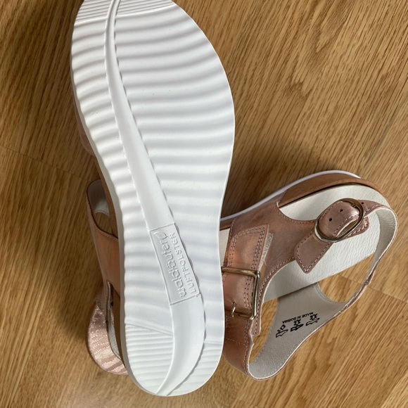Waldläufer leather sandales abricot light weighted size 9 summer shoes - Picture 7 of 8